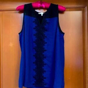 Blue/black dress tank